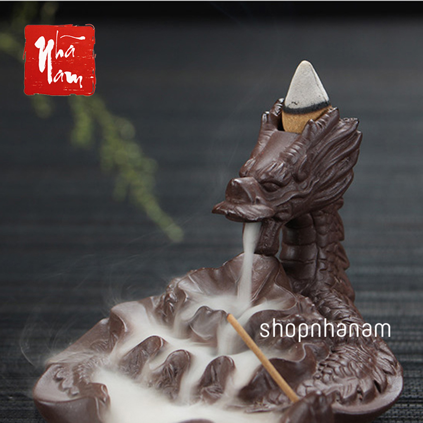 Thác khói trầm hương phi long phun châu