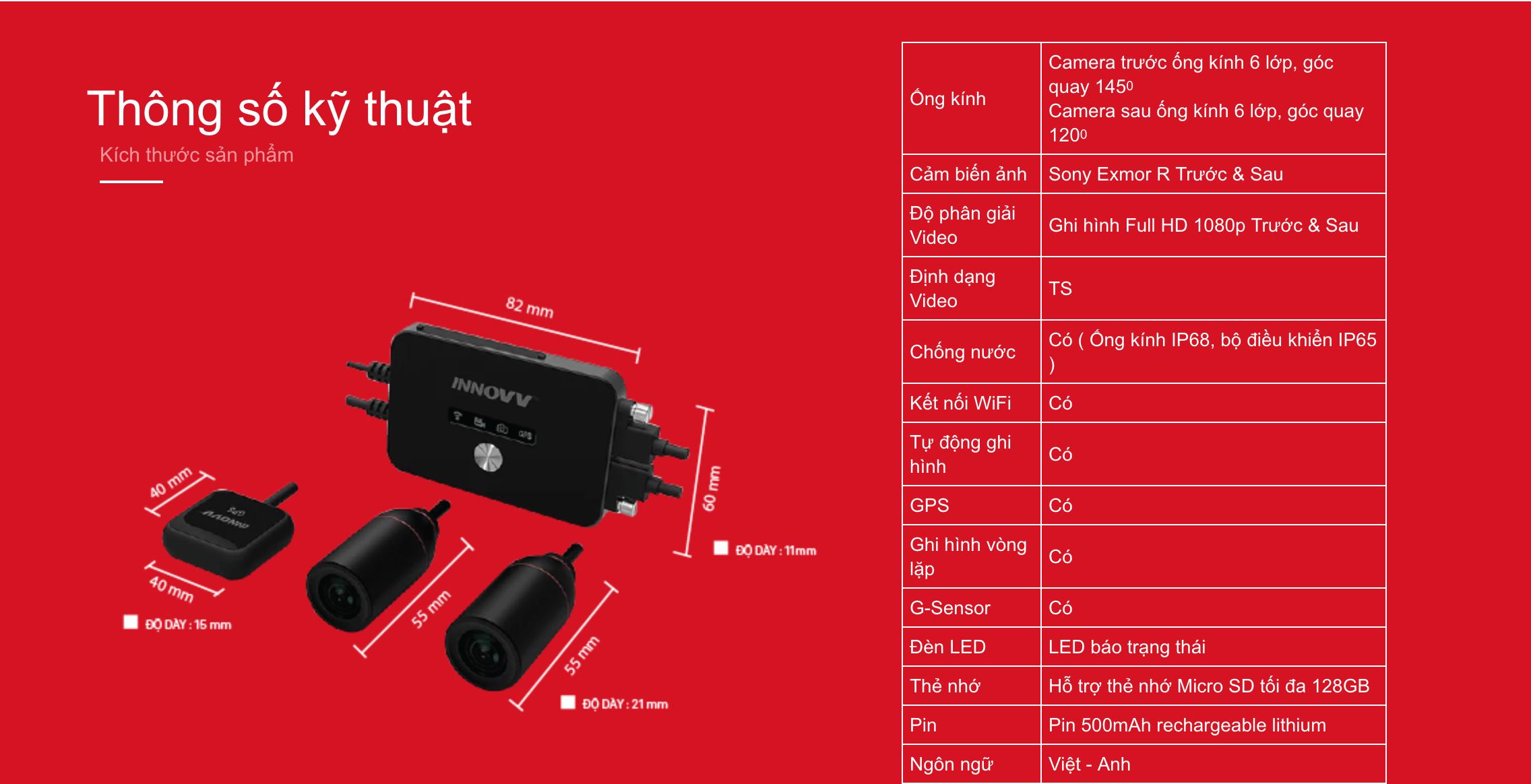 Camera Hành Trình Vietmap Innovv K2