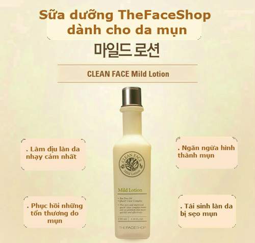 Nước Cân Bằng Ngăn Ngừa Mụn TheFaceShop Clean Face Mild Toner