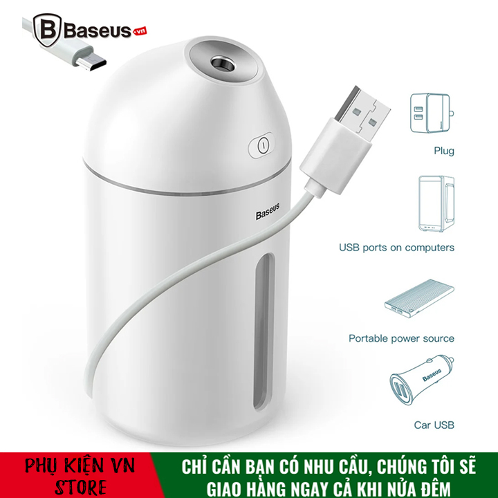 MÁY PHUN SƯƠNG TẠO ẨM BASEUS CUTE MINI AIR HUMIDIFIER LV087 320ML