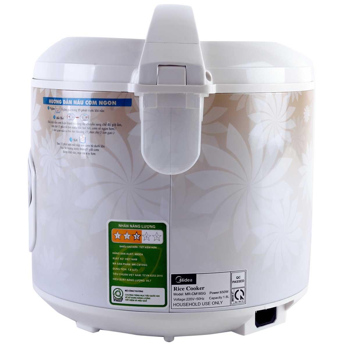 Nồi cơm điện Midea MR-CM18SG 1.8L