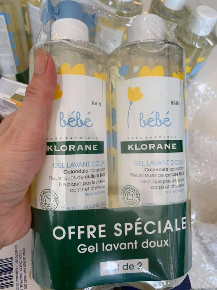 Dầu gội và sữa tắm 2 in 1 Klorane 500ml
