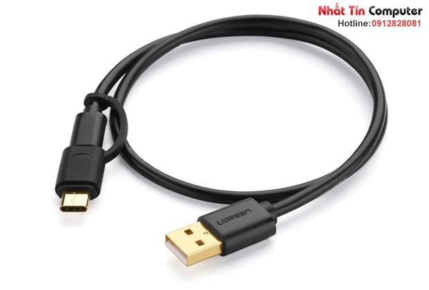 CÁP USB RA MICRO USB VÀ TYPE-C UGREEN 30178