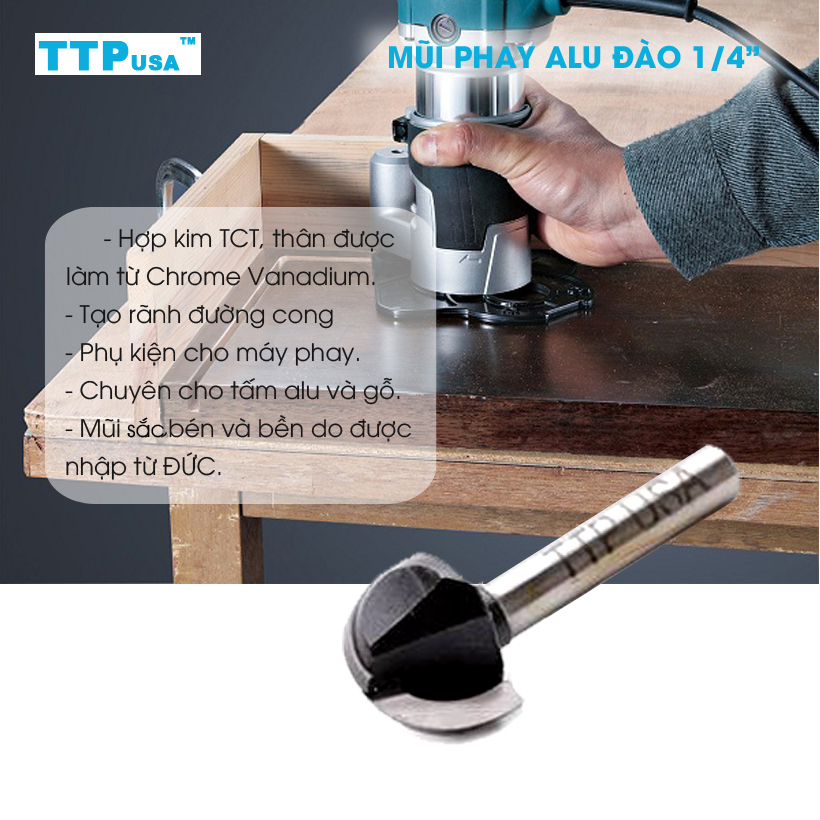 Mũi Phay Đào 8mm TTPusa