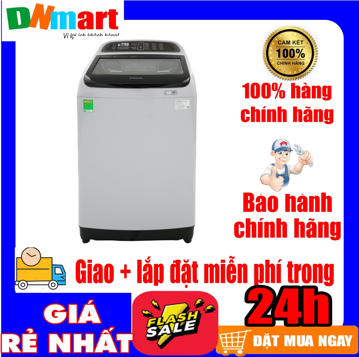 Máy Giặt SAMSUNG WA10J5750SG 10KG