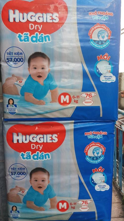 Combo 2 Gói Tã dán huggies M76 (5-10kg)