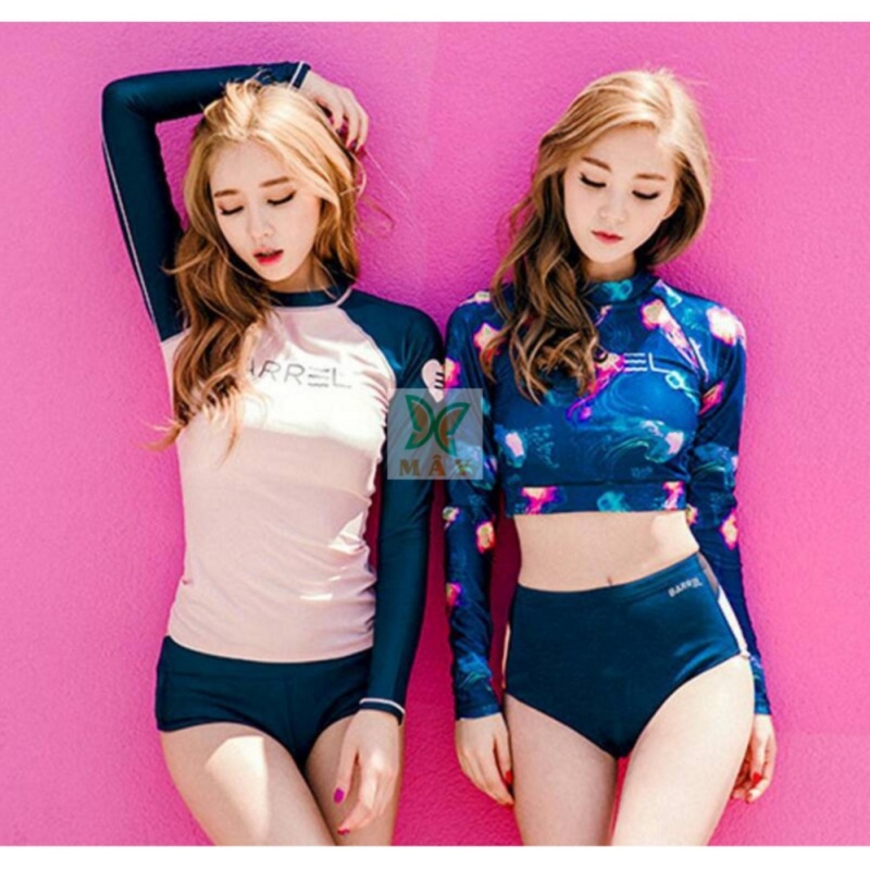 Nơi bán Áo Tắm Tay Dài Chống Nắng AT045 Shop Mây (Áo Hồng Quần Xanh)