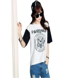 Áo Thun Nữ Phom Rộng Phối Màu T&D D26