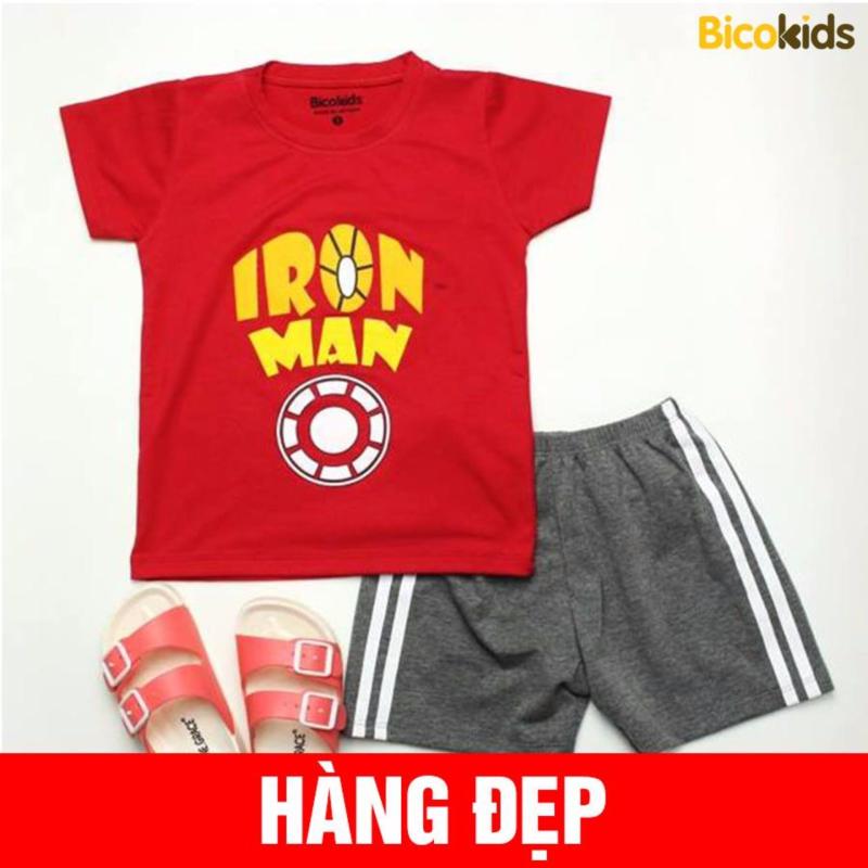 Nơi bán Bộ Áo Thun Tay Ngắn + Quần Iron Man Cho Bé Trai