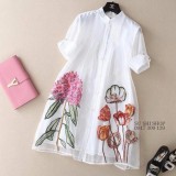 Đầm suông hoa tulip