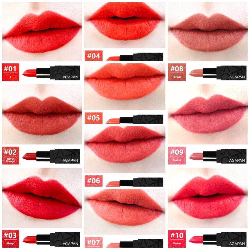 Son thỏi Agapan Matte Lipstick - 01 Blooming Red