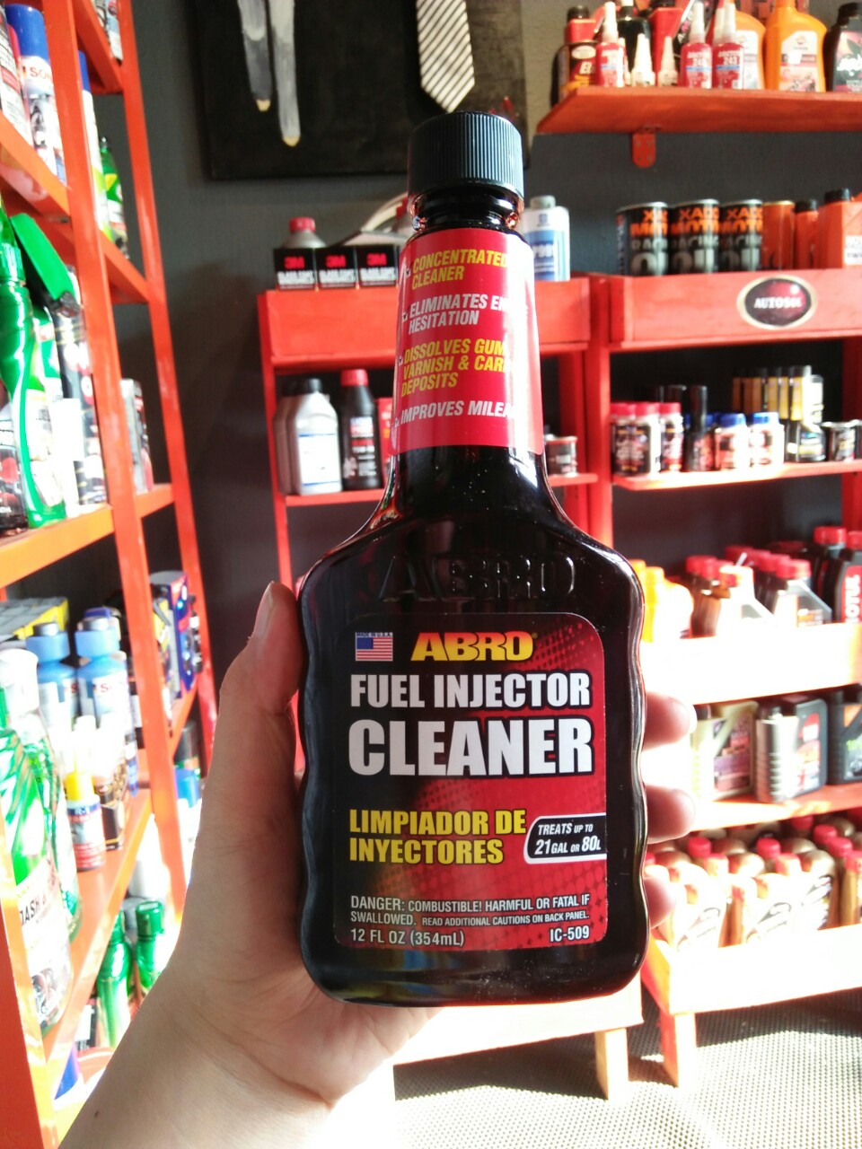 Súc béc xăng Abro Fuel Injector Cleaner