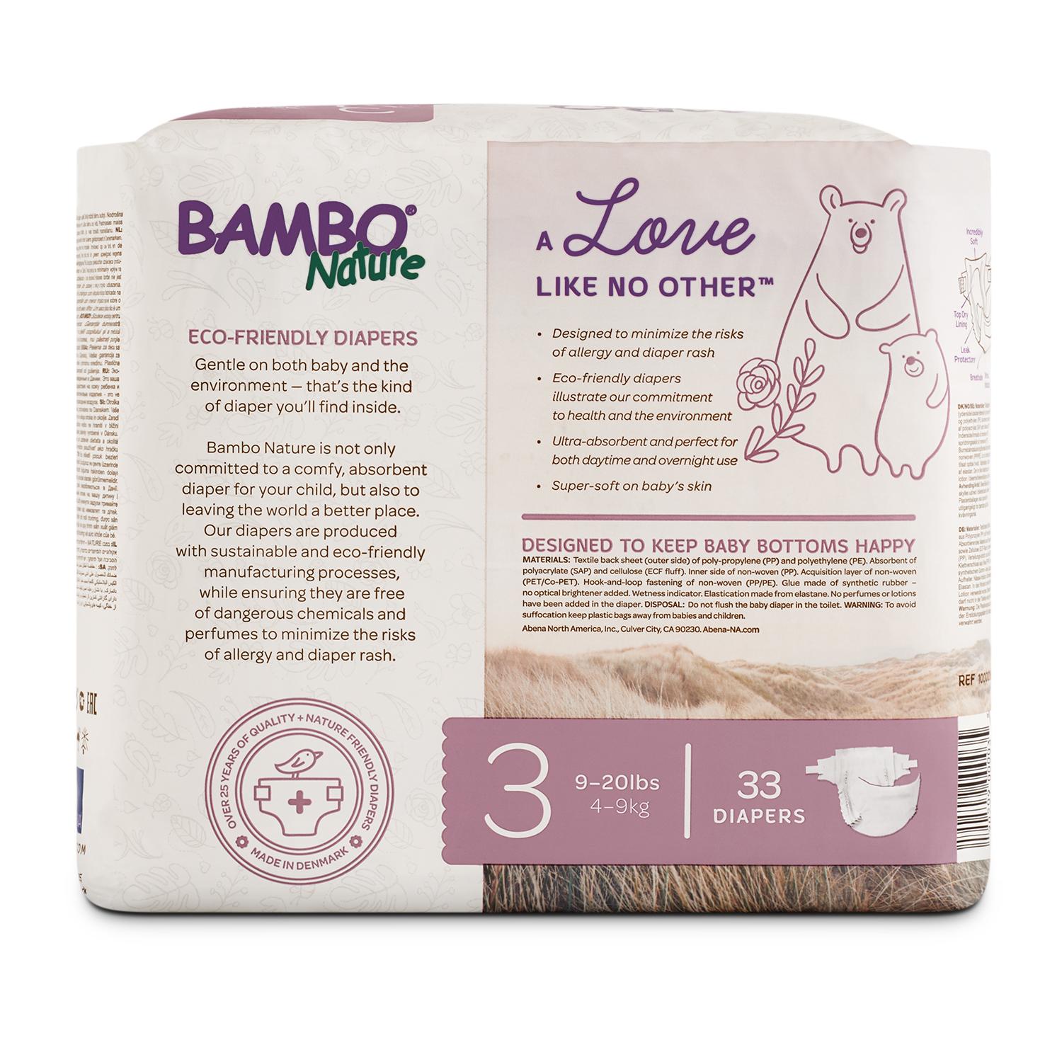 Tã dán Bambo Nature Midi 3 33 miếng (trẻ từ  5 - 9kg)
