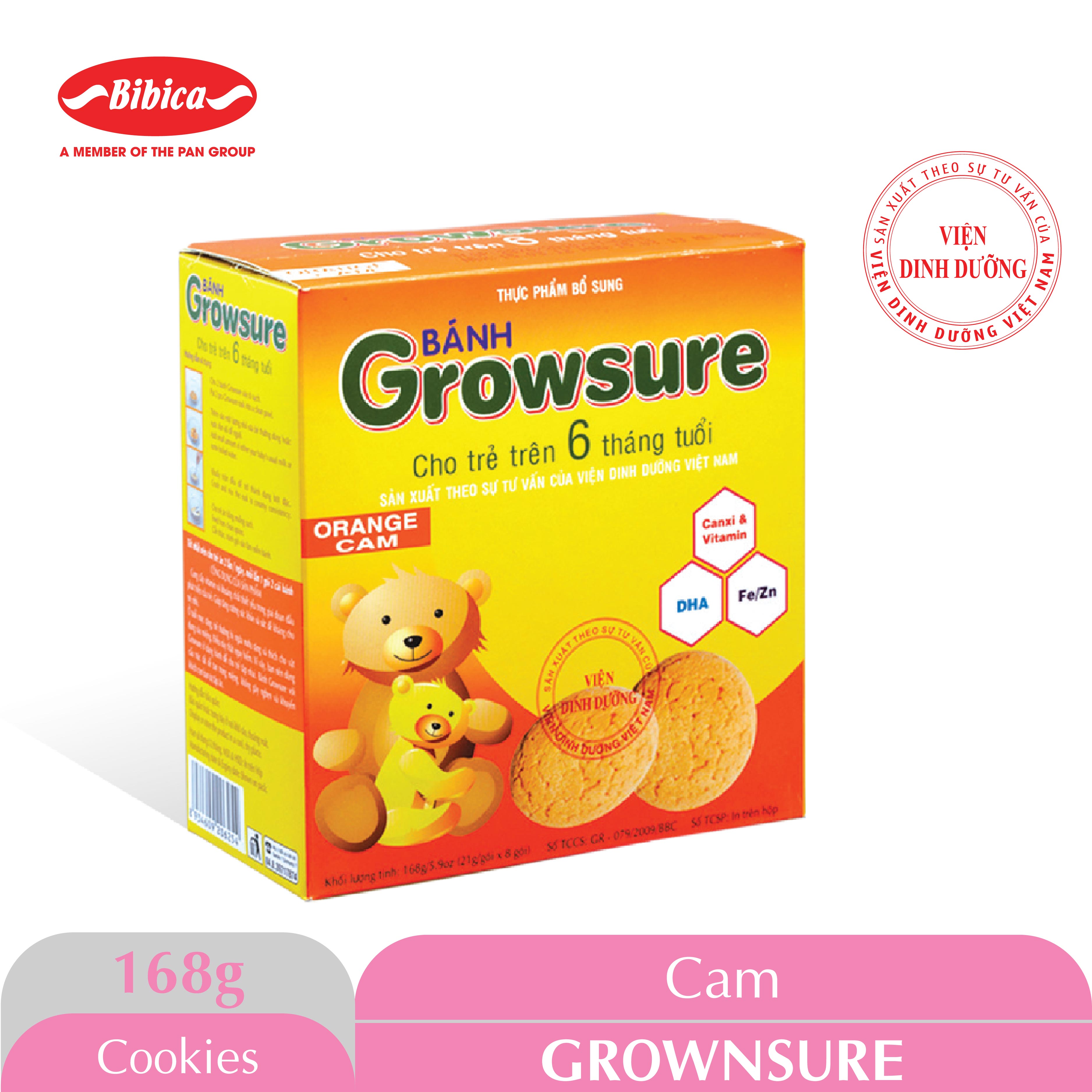 Bánh Growsure vị cam 168g