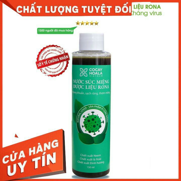 Nước súc miệng Rona 150ml combo 5 chai
