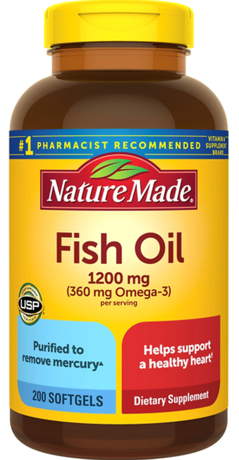 Dầu cá Nature Made Fish Oil Omega 3 - 1200mg , 200 viên