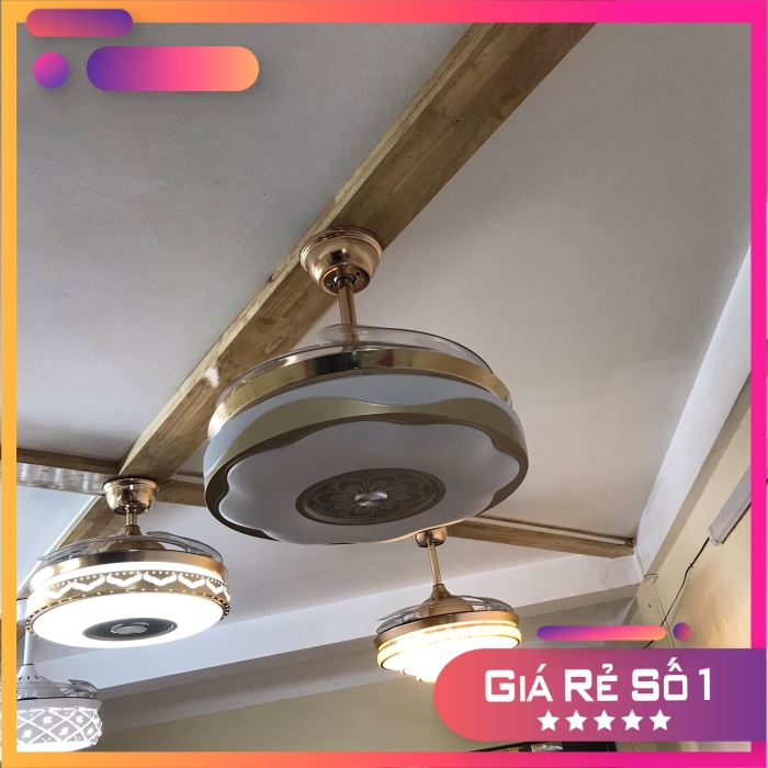 Quạt trần đèn giấu cánh 8074