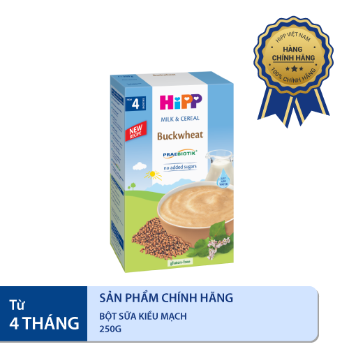 Bột dinh dưỡng Hipp kiều mạch 250g 4m+