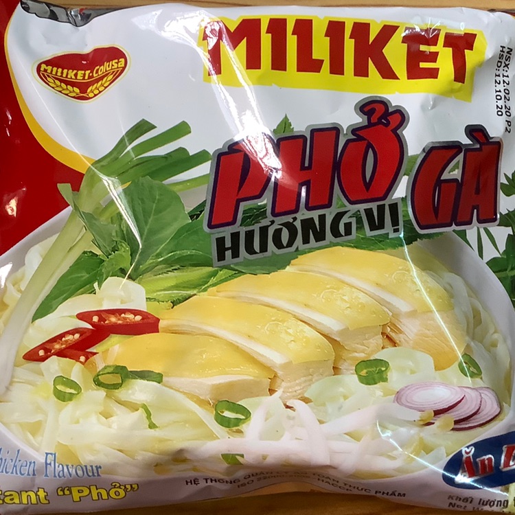 Phở ăn liền Miliket hương vị Gà 60g thùng 30 gói