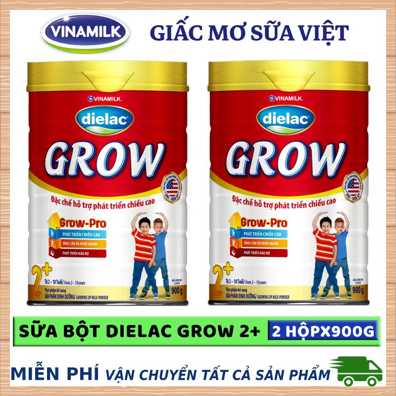 Sữa bột Dielac Grow 2+ (2-10 tuổi) 900g combo 2 lon