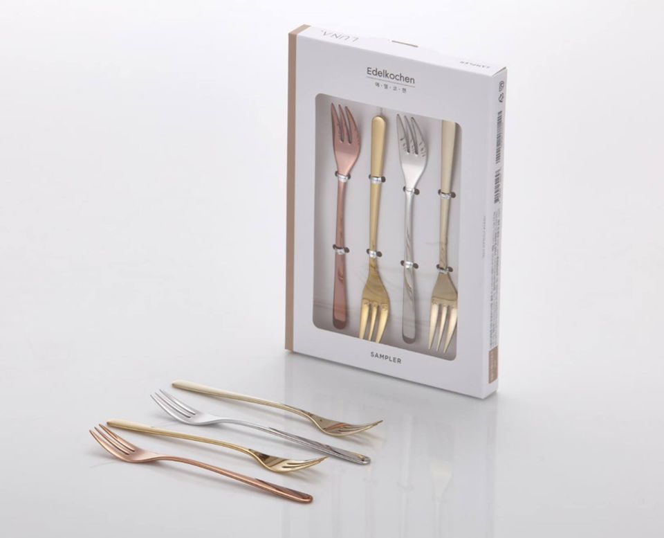 BỘ 4 NĨA ĂN BÁNH INOX EDELKOCHEN