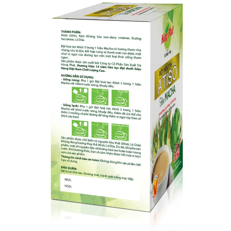 BỘT ATISO MACHA HÙNG PHÁT