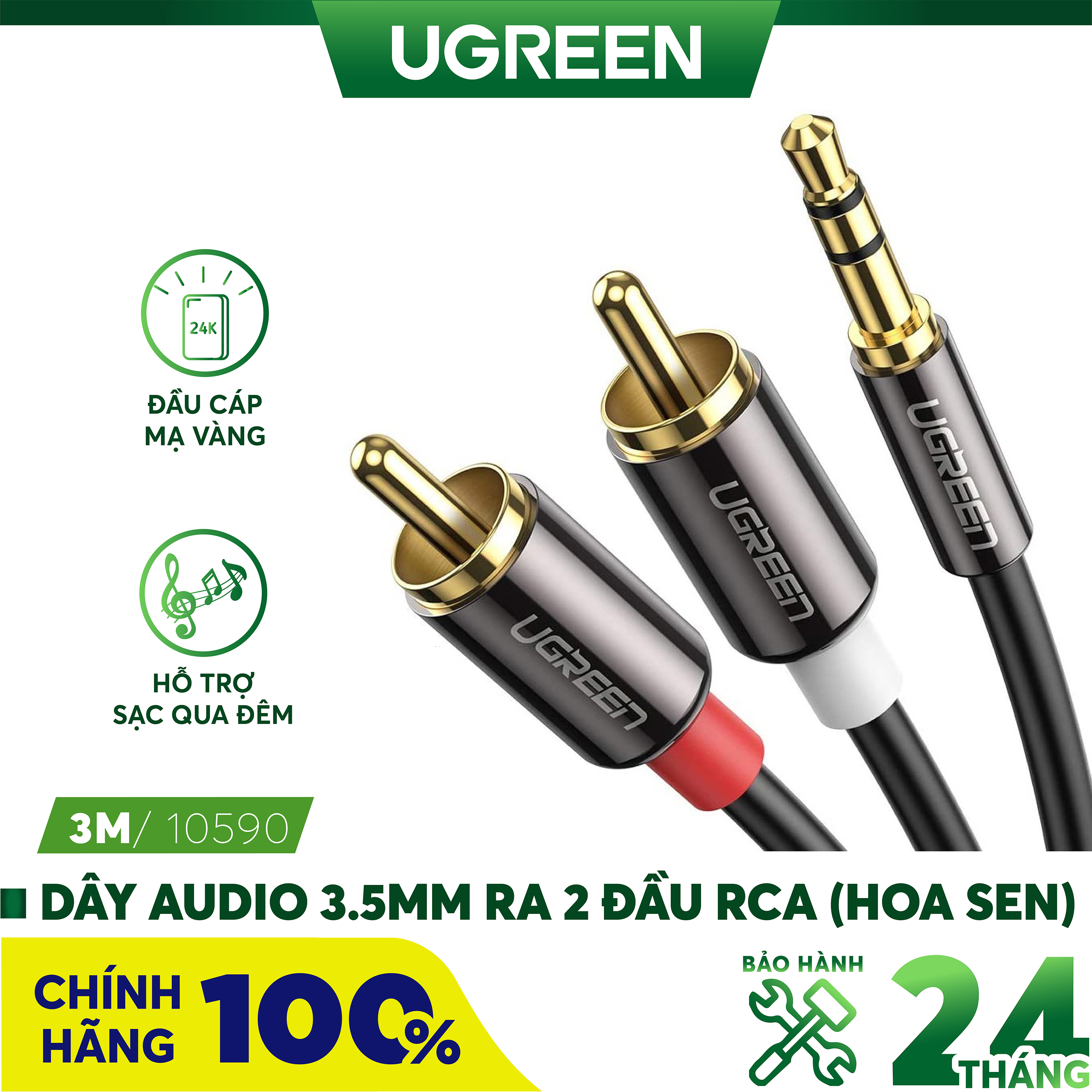 Cáp Audio 3.5mm Ugreen UG-10590