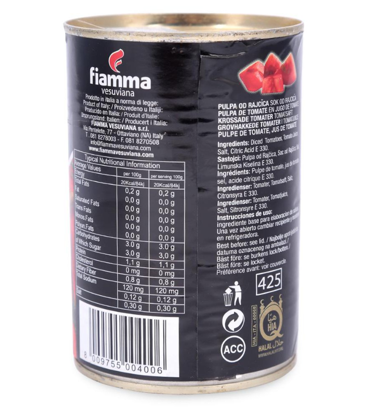 Cà Chua Xắt Miếng Fiamma 400g