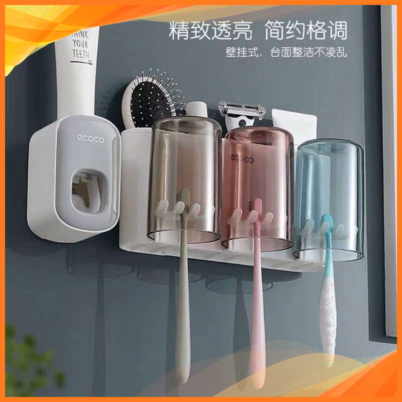 GIÁ ĐỂ BÀN CHẢI KÈM CỐC ECOCO 9266