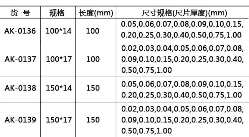 Dưỡng đo độ dày Asaki AK-139