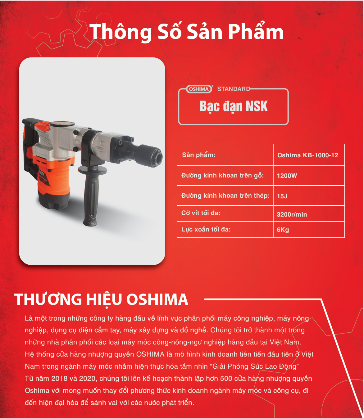 MÁY KHOAN OSHIMA KB-1000