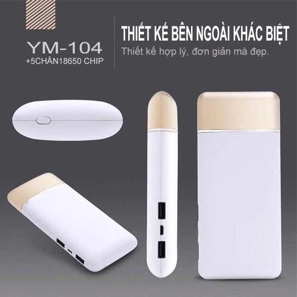 Sạc dự Phòng YM-104 12000mAh