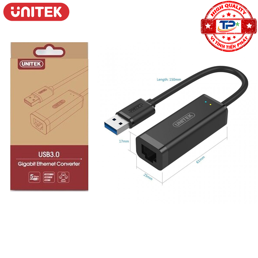 CÁP CHUYỂN USB 3.0 RA LAN UNITEK Y-3470