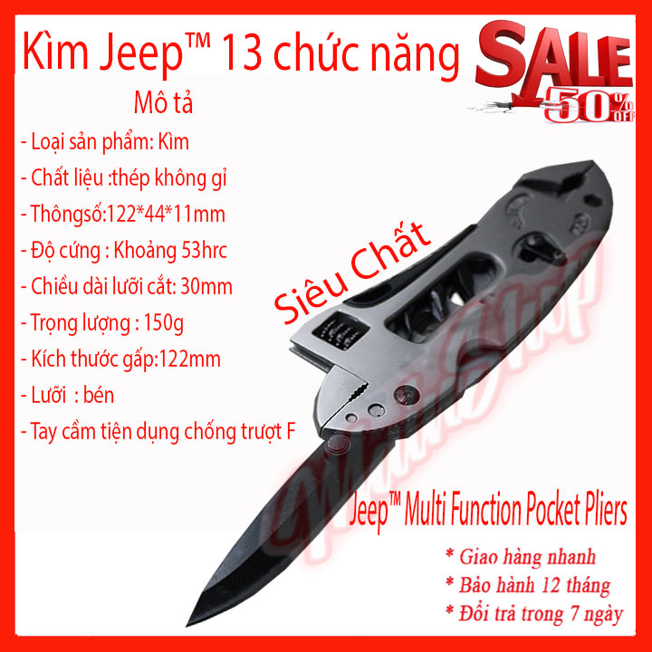 Kìm Đa Năng Jeep Multi Function Pocket Pliers