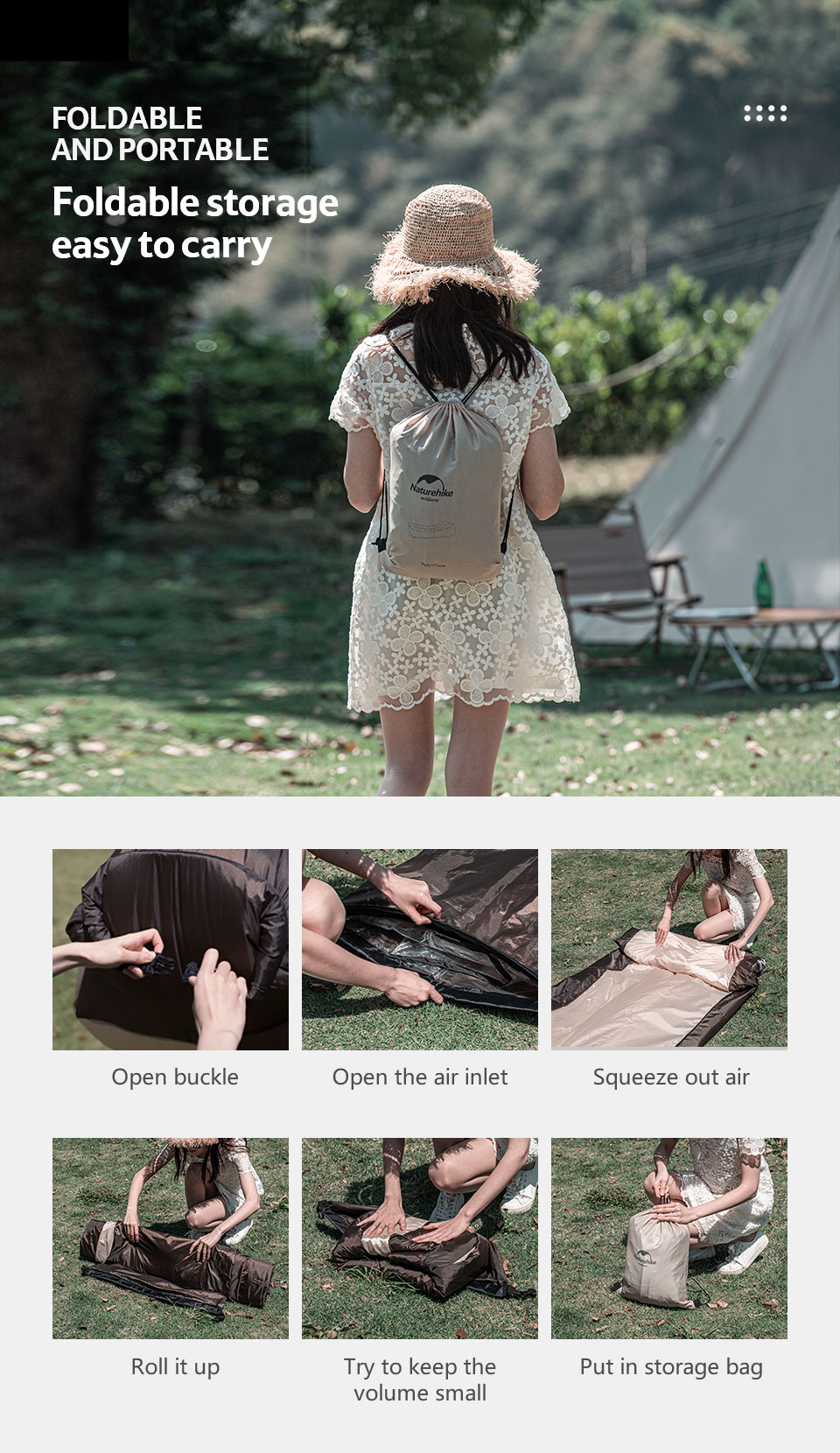 GHẾ SOFA BƠM HƠI ĐA NĂNG NATUREHIKE NH20FCD05