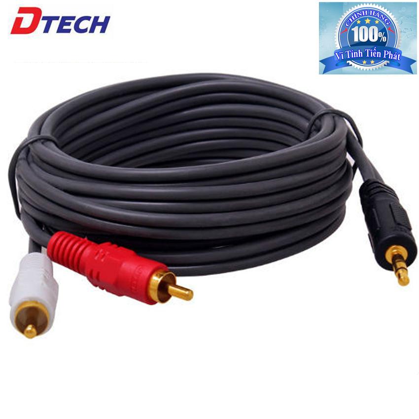Cáp loa dài 5m Dtech 1 ra 2 DT-6213