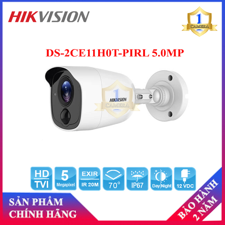 Camera HD-TVI Hikvision DS-2CE11H0T-PIRL - 5MP