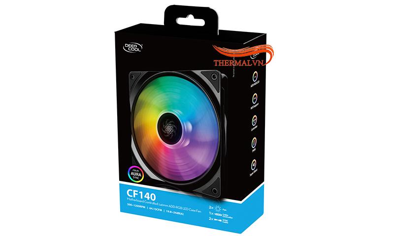 DeepCool CF140 2 in 1 140mm RGB LED Case Fan Cooling