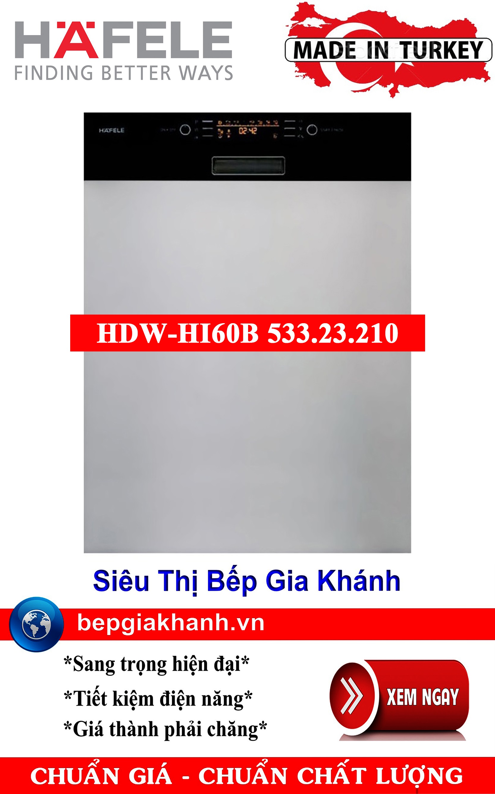 Máy Rửa Chén Hafele HDW-HI60B