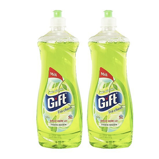 Nước rửa chén Gift Trà chanh 800g combo 2 chai