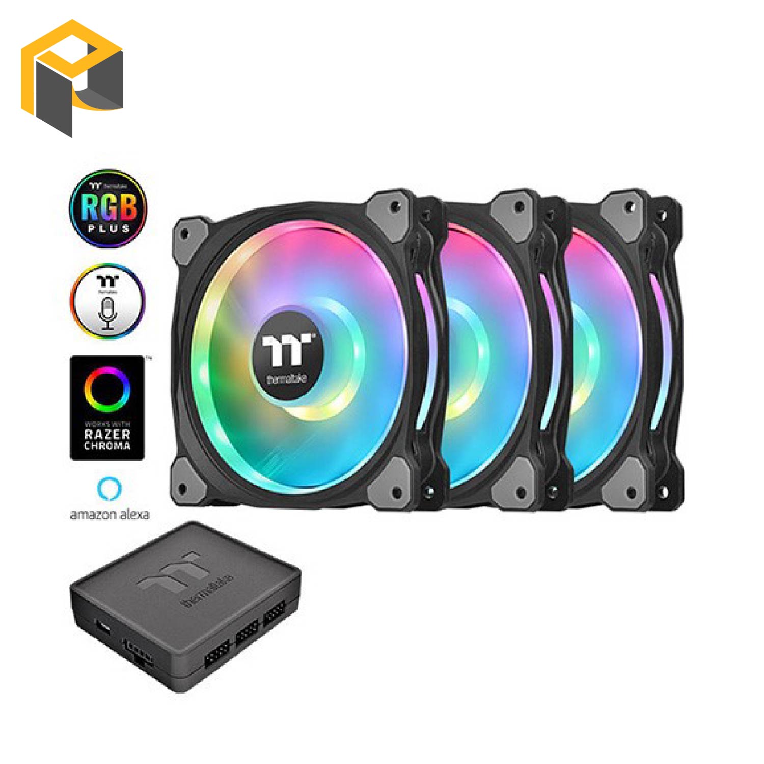 Quạt tản nhiệt Thermaltake Riing Duo 12 RGB (3-Fan Pack) CL-F073-PL12SW-A