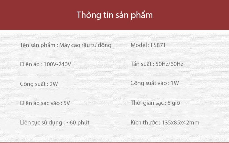Máy Cạo Râu Flyco FS871 - 2 lưỡi tròn