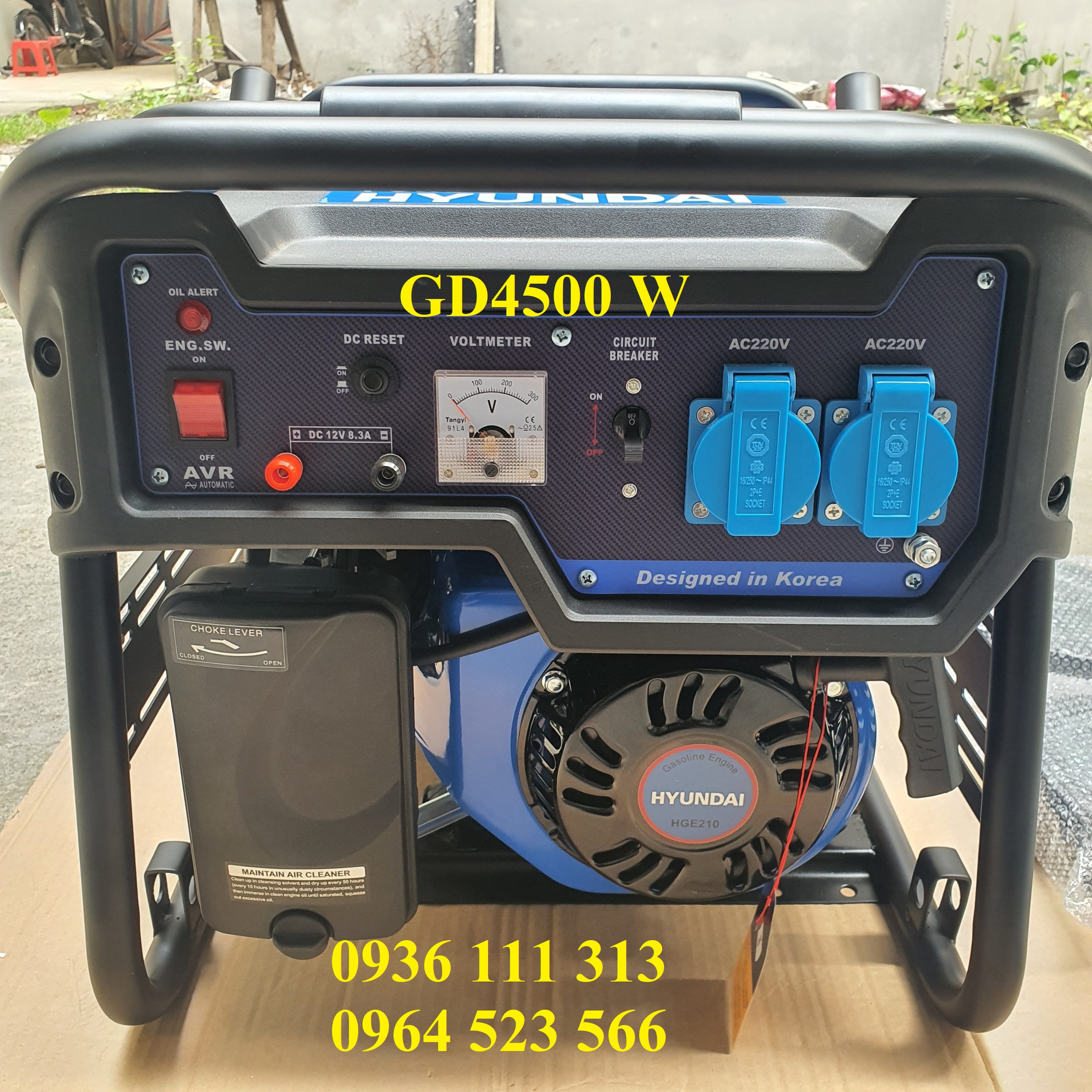 MÁY PHÁT ĐIỆN ĐỘNG CƠ HYUNDAI GENESIS GD4500W