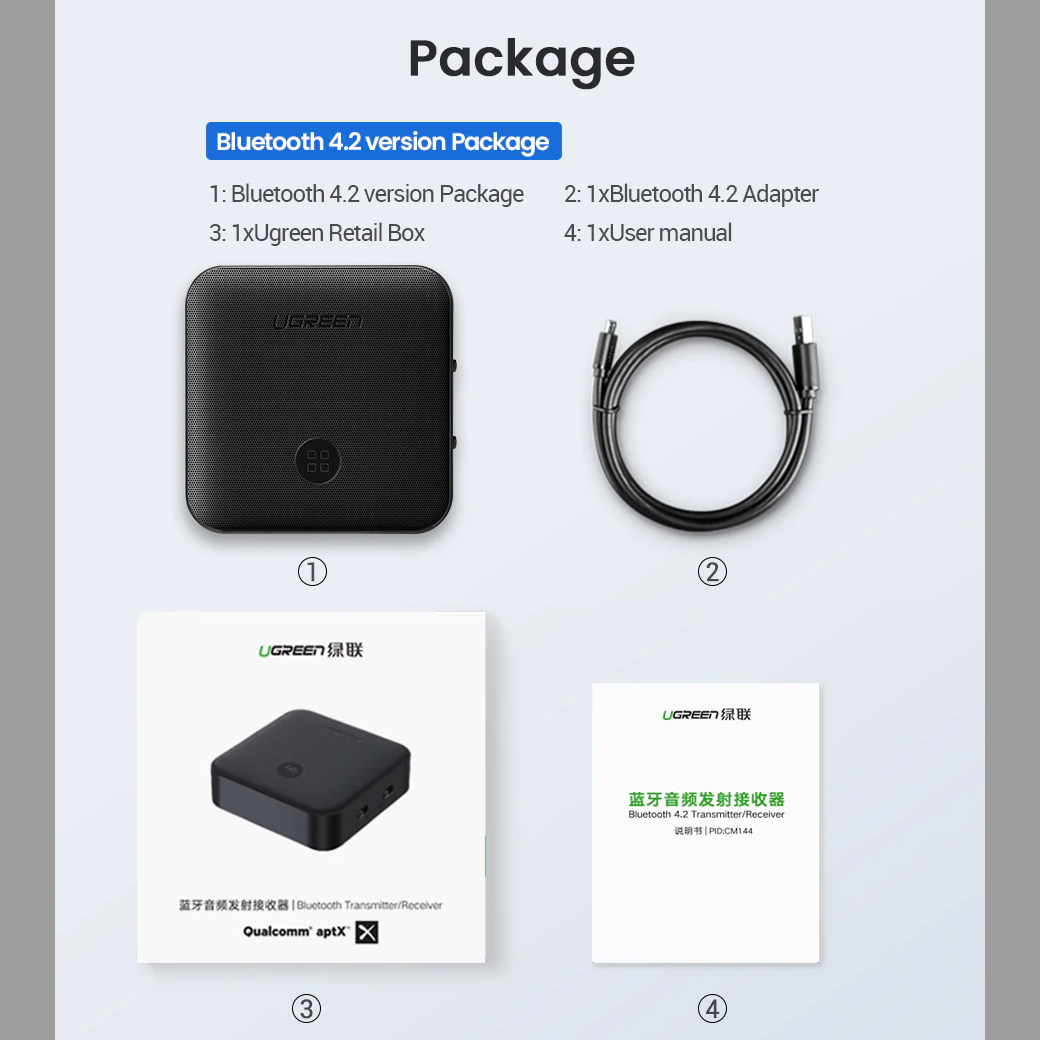 Bộ chuyển đổi bluetooth converter Ugreen CM144