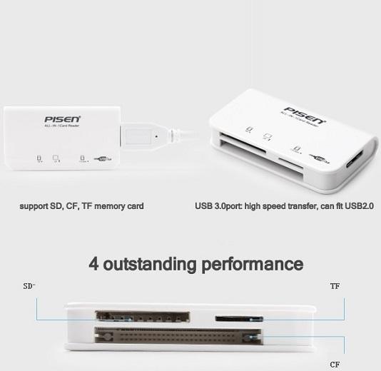 Đầu đọc thẻ Pisen Multi-Disk USB 3.0 Ts-E081