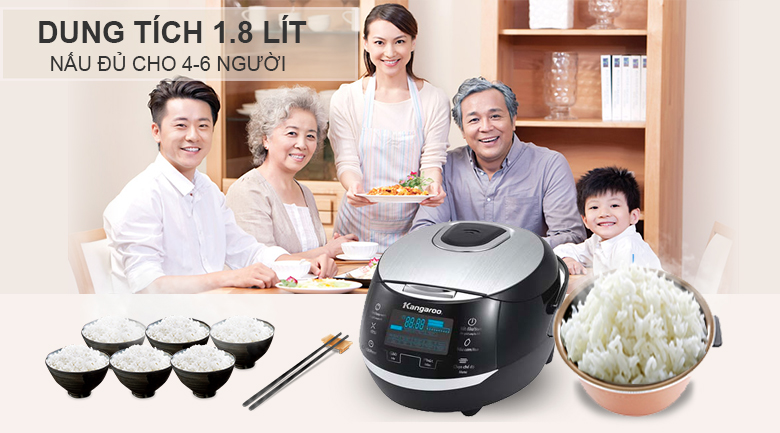 Nồi cơm điện Kangaroo KG595 1.8L