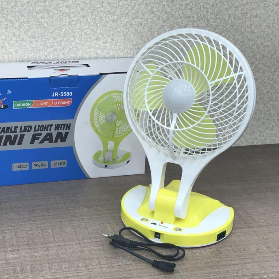 QUẠT SẠC TÍCH ĐIỆN ĐỂ BÀN JR-5580