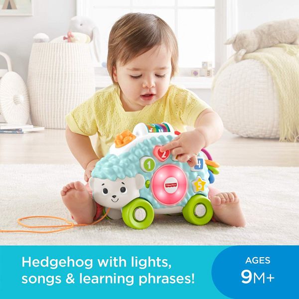 Đồ chơi FISHER PRICE 19 - Đồ chơi trẻ em: Xe kéo nhím con vui vẻ FYK58