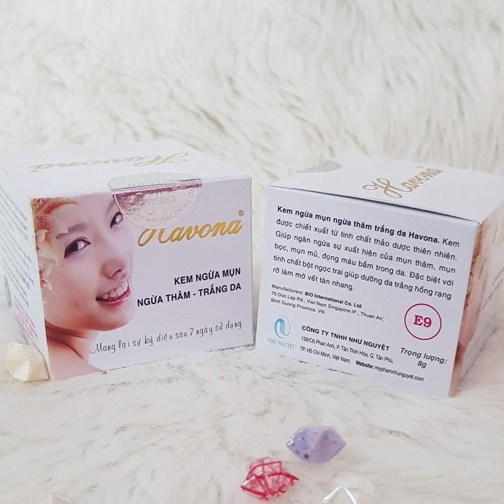 Kem ngừa mụn trị thâm trắng da Havona