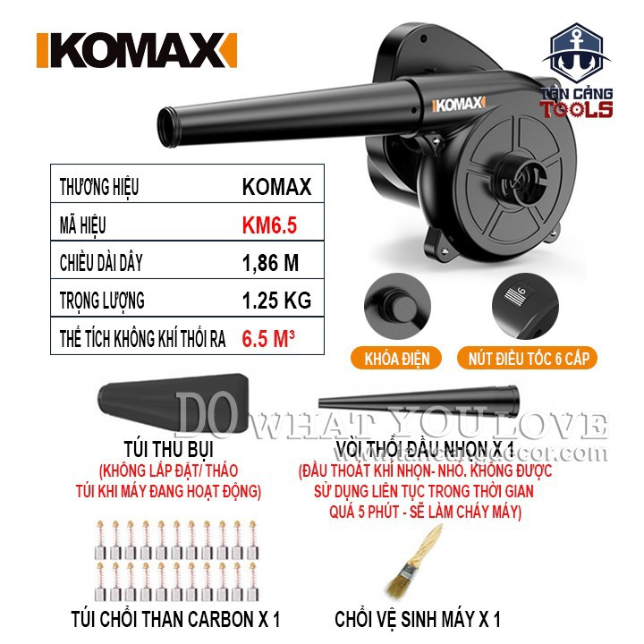 MÁY HÚT THỔI BỤI KOMAX KM6.5